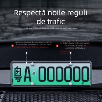 Ramă de înmatriculare Tesla Model 3/Y cu protecție pe margine – din plastic, WL-002