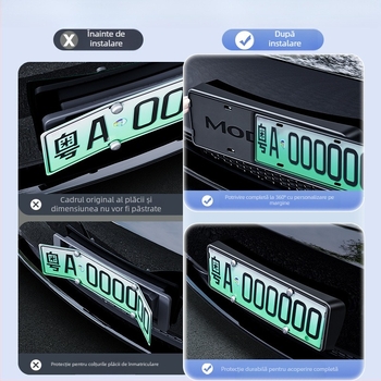 Ramă de înmatriculare Tesla Model 3/Y cu protecție pe margine – din plastic, WL-002