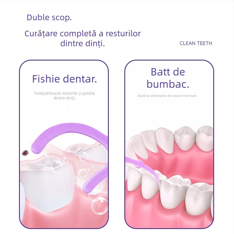 Ață dentară Jian – aromă de fructe, din plastic, de unică folosință, 30–50 bucăți pe ambalaj