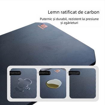 CHONGTENG Masă de portbagaj pentru automobil – lemn, montaj cu clic, pliere, demontare, rotație