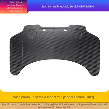 Tesla Model Y/3 Tavă pliabilă din plastic pentru masă în mașină, compatibilă Tesla Model Y/3, pentru șofer și pasager