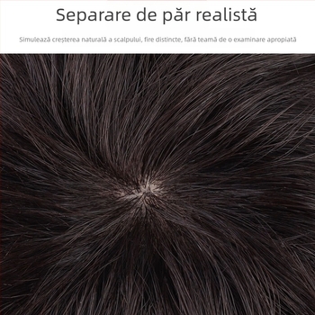 Perucă din păr real, acoperire completă a capului, păr scurt buclat, pentru femei de vârstă mijlocie și în vârstă, poate fi vopsită.