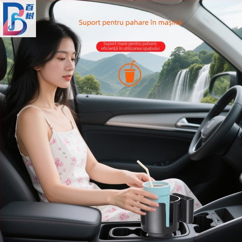 Suport pentru pahare auto – cutie de depozitare multifuncțională și extensie pentru suportul de băuturi; Brand Hundred Trees; Material ABS; Model BS-1377; Părți aplicabile: Poziția paharului în centrul de control
