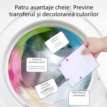 Foi de rufe absorbante – previn transferul de culoare, pentru mașina de spălat (Brand: Fan Rou)