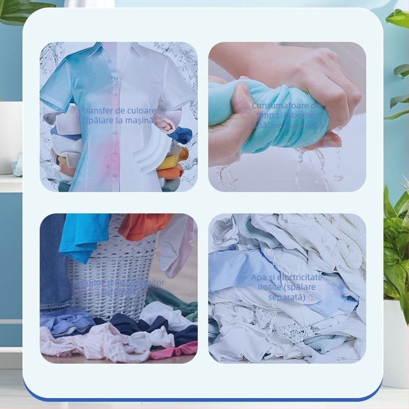 Foi de rufe absorbante – previn transferul de culoare, pentru mașina de spălat (Brand: Fan Rou)