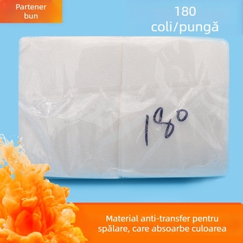 Prosop de spălat anti-decolorare (fibră nețesută; conținut activ 75–80%; 10 g pe bucată; ambalaj 500 buc.)