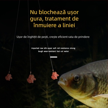 Linie principală de pescuit din nylon, rezistență înaltă, 200 bucăți, Pure Silk