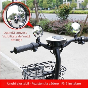 Set de 2 oglinzi retrovizoare rotative 360° pentru vehicule electrice și biciclete