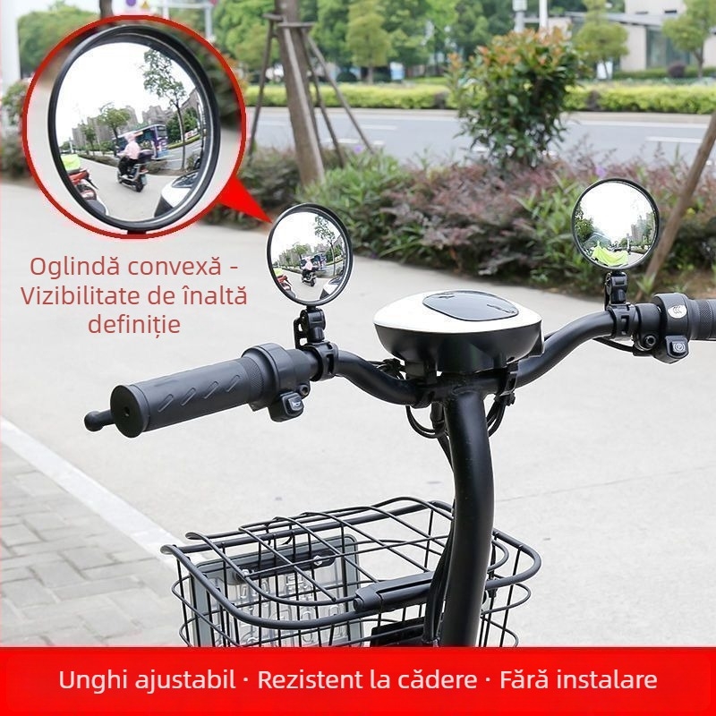 Set de 2 oglinzi retrovizoare rotative 360° pentru vehicule electrice și biciclete