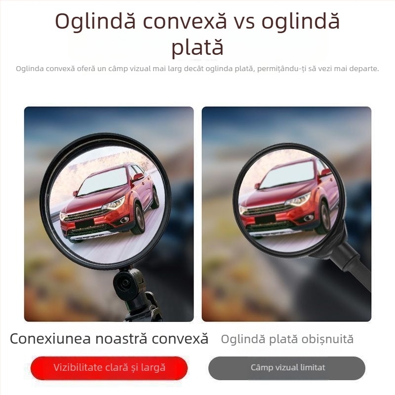 Set de 2 oglinzi retrovizoare rotative 360° pentru vehicule electrice și biciclete