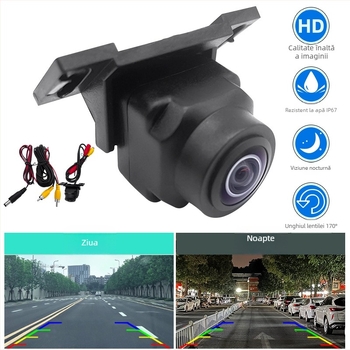 Cameră de mers înapoi montată pe vehicul, rezoluție 1920x1080, AHD1080P, unghi de vizualizare 170°, alimentare 12V, semnal video AV