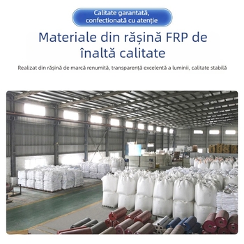 Placă FRP transparentă pentru colectarea luminii, pentru seră — în formă de scară, întărită cu fibre de poliester; rezistentă la îmbătrânire, la grindină, la coroziune, ignifugă și izolantă termic