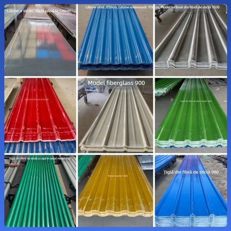 Placa FRP plata pentru iluminat – transparentă, anticorozivă, ignifugă, pentru sere