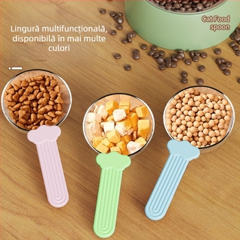 Lingură transparentă pentru hrană de pisică, cu măsurare gradată, din plastic, cod YUSNFU, 200 bucăți per cutie