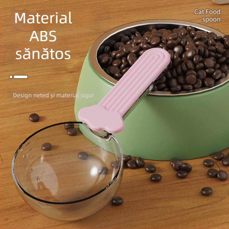 Lingură transparentă pentru hrană de pisică, cu măsurare gradată, din plastic, cod YUSNFU, 200 bucăți per cutie