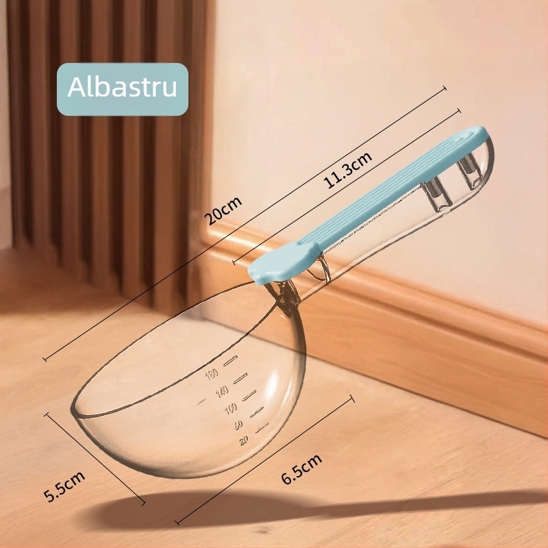 Lingură transparentă pentru hrană de pisică, cu măsurare gradată, din plastic, cod YUSNFU, 200 bucăți per cutie