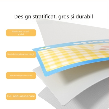 Covoraș din plastic pentru hrănire pisici – anti-vărsare, anti-alunecare, impermeabil, ușor de curățat