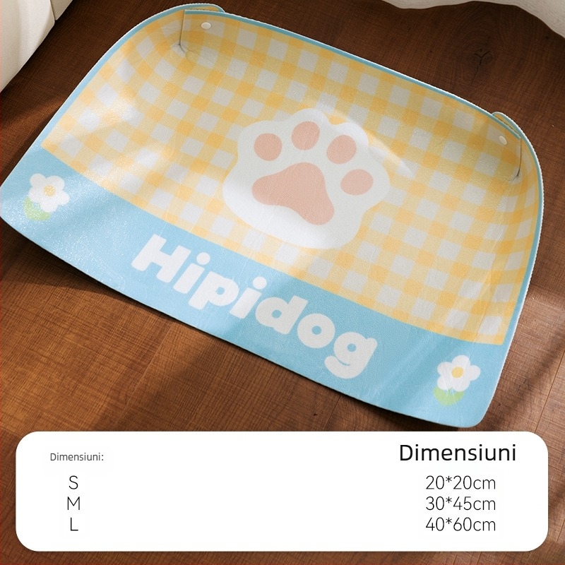 Covoraș din plastic pentru hrănire pisici – anti-vărsare, anti-alunecare, impermeabil, ușor de curățat