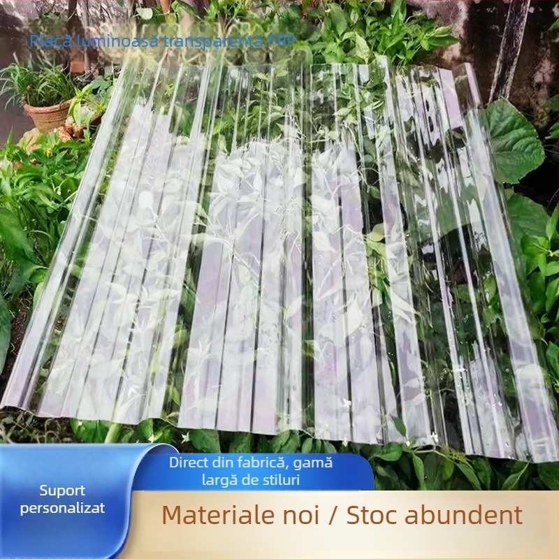 Panou de iluminare natural pentru acoperiș cu înaltă transmisie de lumină, rezistență la impact, rezistență la coroziune, rezistență la foc și durabilitate în timp