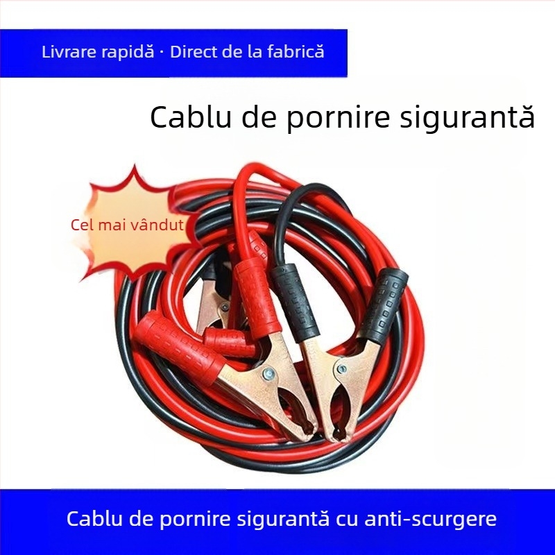 Kit cabluri de pornire baterie cu cleme, cabluri de urgență pentru pornire, 600A, trusă de scule, gata pentru etichetare privată