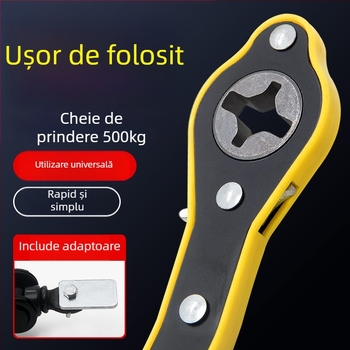 Set unelte auto cu cric hidraulic și cheie cu clichet pentru înlocuirea roții de rezervă — model 1818