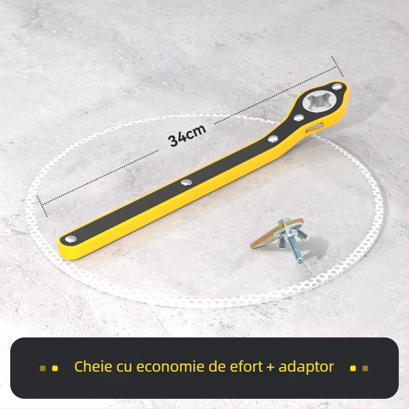 Set unelte auto cu cric hidraulic și cheie cu clichet pentru înlocuirea roții de rezervă — model 1818