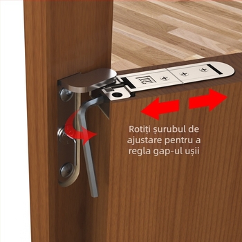 Balama de uși reglabilă tridimensională — Brand AODLI; Material: aliaj de zinc; Finisaj: placat; Utilizare: uși