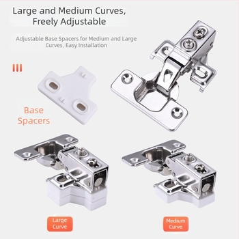 Balama de dulap din oțel inoxidabil cu amortizare, model MFL07, oțel inoxidabil 201, suprafață lustruită, stil modern minimalist