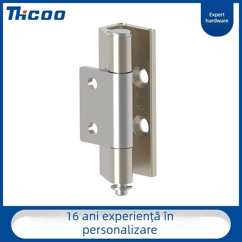 Balama de sudură pentru uși de dulapuri de distribuție, aliaj de zinc, placare cu nichel, model B2108-211N, marcă thcoo