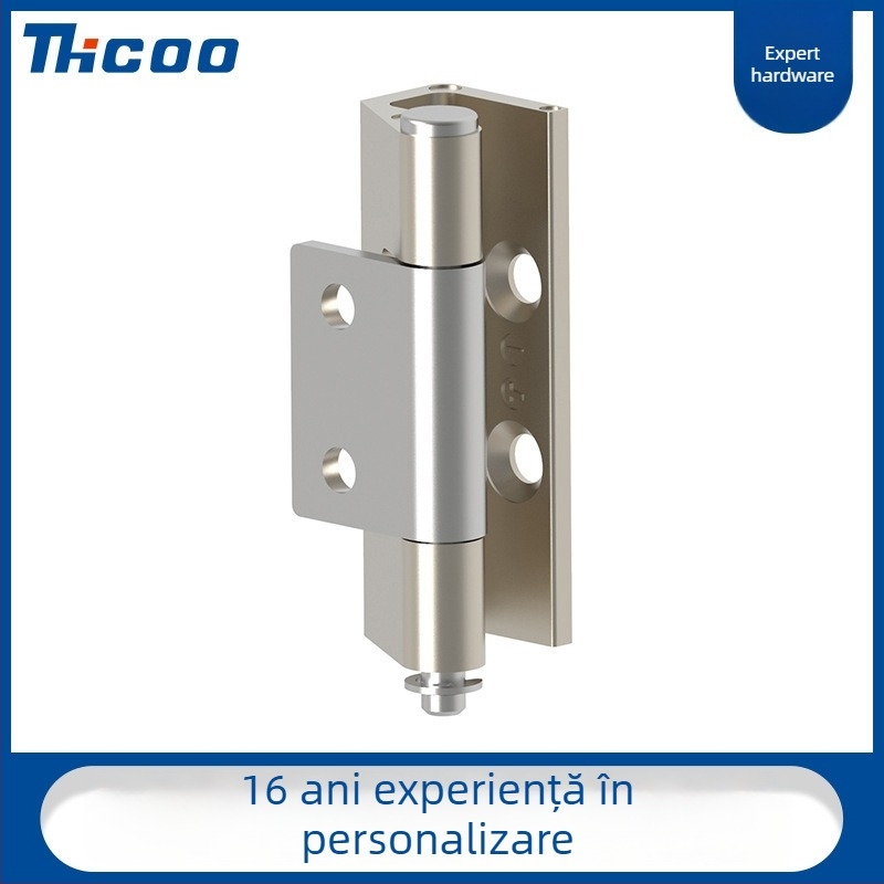 Balama de sudură pentru uși de dulapuri de distribuție, aliaj de zinc, placare cu nichel, model B2108-211N, marcă thcoo