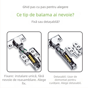 Balama pentru dulap din oțel inoxidabil 201, hidraulică, model 920B, suprafață lustruită și electroplacată