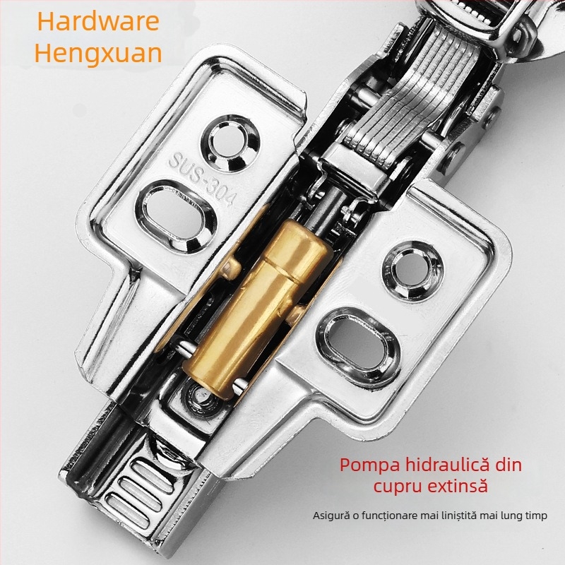 Balama pentru dulap din oțel inoxidabil 201, hidraulică, model 920B, suprafață lustruită și electroplacată