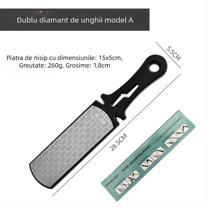 Ascuțitor diamant dublu-fațet pentru ascuțire rapidă a cuțitelor de bucătărie și a foarfecelor; prelucrare personalizabilă; etichetă privată licențiată