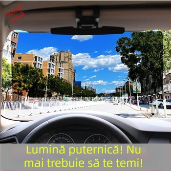 Ochelari Goggles pentru mașină, vizor solar anti-orbire, montaj snap-on, material PP, oglindă polarizată zi-noapte