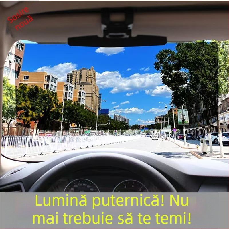 Ochelari Goggles pentru mașină, vizor solar anti-orbire, montaj snap-on, material PP, oglindă polarizată zi-noapte