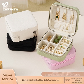 Casegrace sp01318 Cutie pentru bijuterii, Material Cortex, Dură, Portabilă și compactă pentru inele și coliere