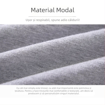 Tricou damă din modal cu guler rotund, mâneci scurte, croială slim, lungime normală 50–65 cm