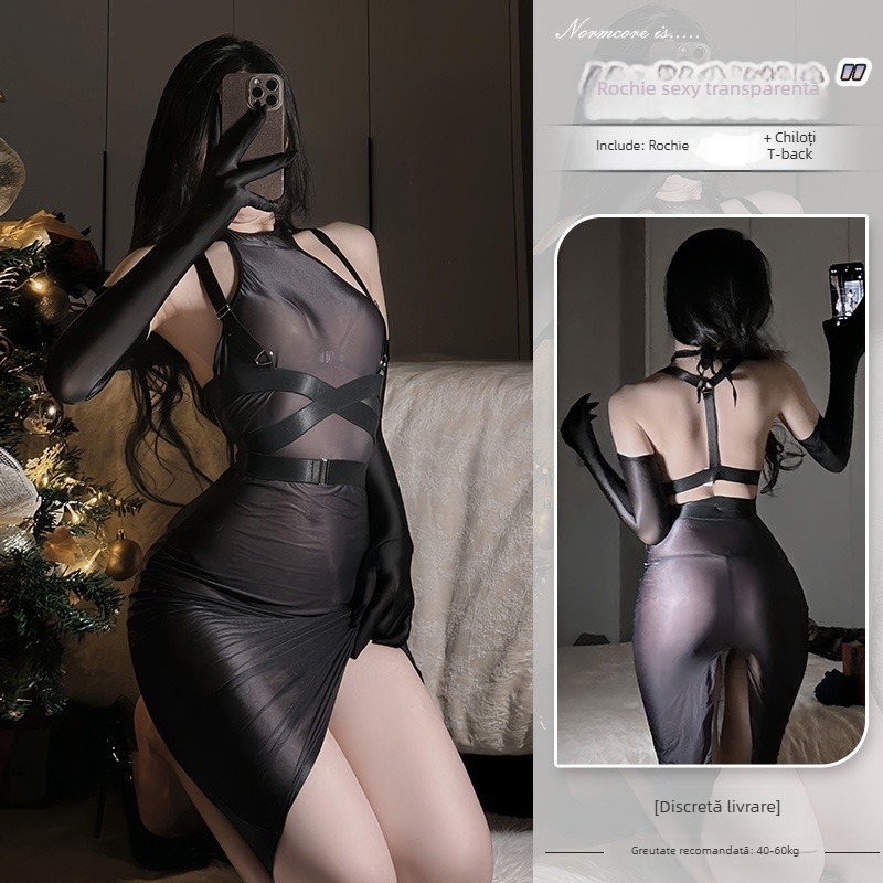 Lingerie Bondage pentru femei | Seturi de rol: Cheongsam, Uniformă școlară, Menajeră, Rochie de regină a balului | Poliester 95–100%