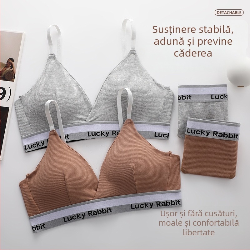 Bustier din bumbac pentru înfășurat, top tub, respirabil, spate frumos, confortabil, cupe subțiri modelate