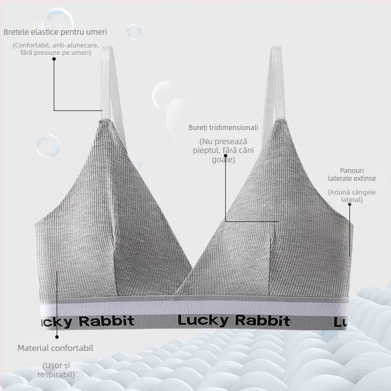 Bustier din bumbac pentru înfășurat, top tub, respirabil, spate frumos, confortabil, cupe subțiri modelate