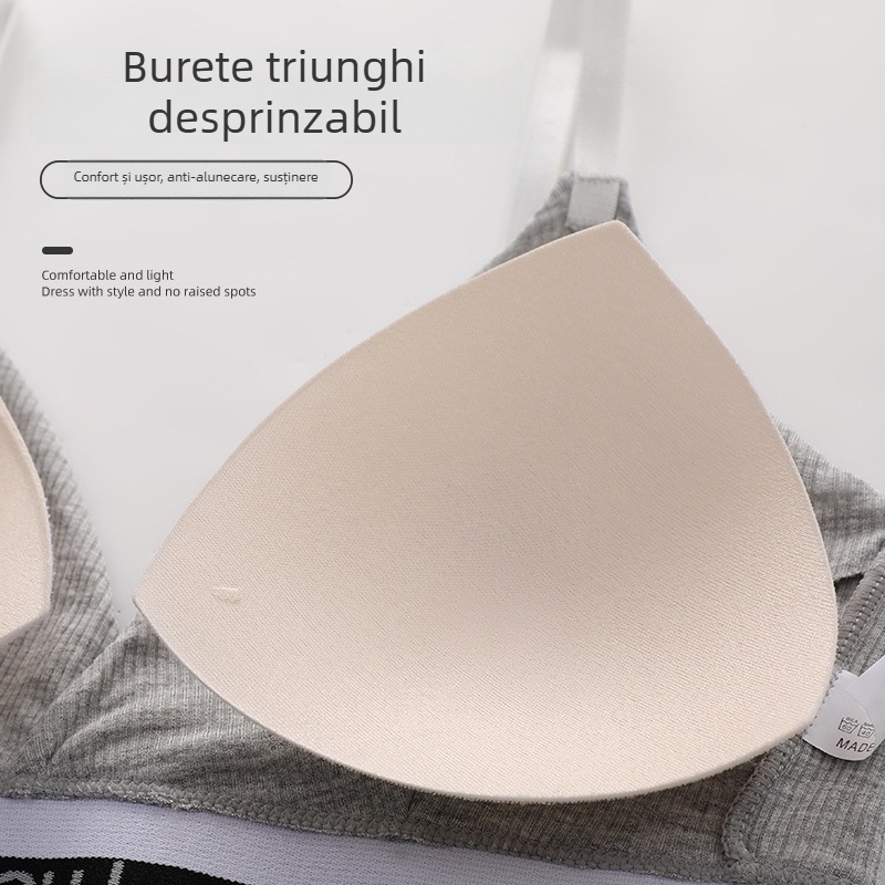 Bustier din bumbac pentru înfășurat, top tub, respirabil, spate frumos, confortabil, cupe subțiri modelate