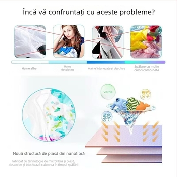 Foițe absorbante pentru culori la rufe – previne transferul de culoare în rufe mixte, pachet de uz casnic, de unică folosință