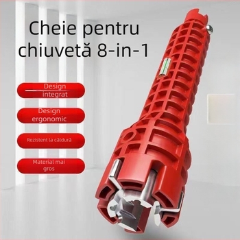 Fixator de poziționare în unghi drept - unealtă sanitară multifuncțională pentru baie, demontaj și montaj pentru chiuvetă, țevi și robinet unghiular (Importat: Nu; Fără mărci private licențiate)