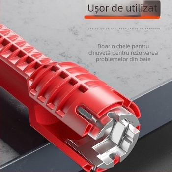 Fixator de poziționare în unghi drept - unealtă sanitară multifuncțională pentru baie, demontaj și montaj pentru chiuvetă, țevi și robinet unghiular (Importat: Nu; Fără mărci private licențiate)