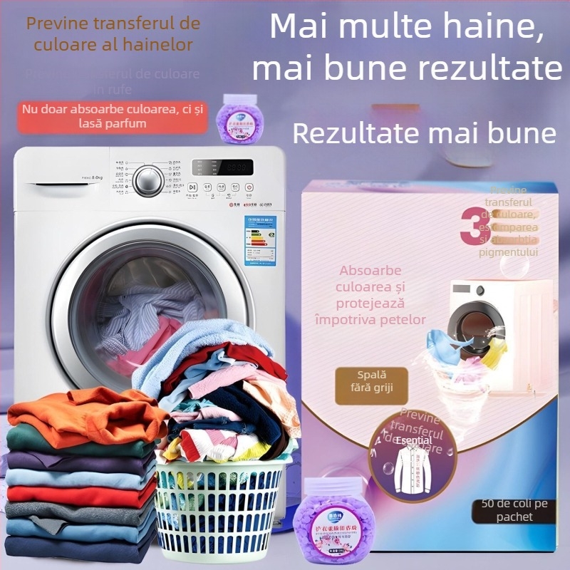Foaie Color Catcher pentru rufe – țesătură nețesută, protecție împotriva decolorării, Ambalare: cutie, Cantitate în cutie: 50, Brand: Altul