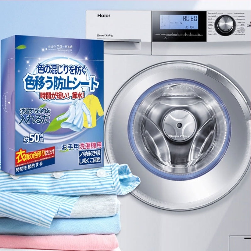 Foi absorbante pentru culori, pentru prevenirea transferului de culoare în mașina de spălat