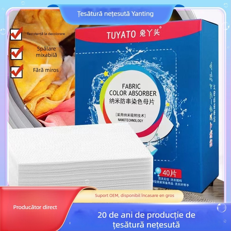 Rabbit Girl Foaie captatoare de culoare pentru spălat — curățare profundă, protecție a culorii, material nețesut