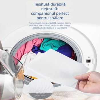 Foaie color-absorbantă pentru spălare – previne transferul de culoare la spălarea hainelor mixte – 5 g pe ambalaj, fără parfum, conținut activ >25%