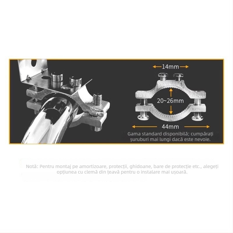 Shouli far LED frontal cu putere înaltă pentru triciclu electric, montaj exterior, compatibil cu 12V/48V/60V/72V