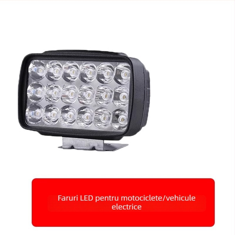 Shouli far LED frontal cu putere înaltă pentru triciclu electric, montaj exterior, compatibil cu 12V/48V/60V/72V